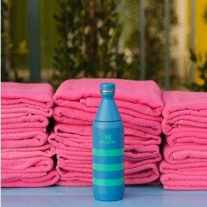 Stanley Slim Bottle 20oz Cobalt Stripes Summer Vibes Collection Target New